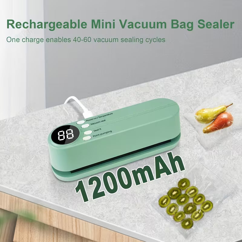 Compact USB Vacuum Sealer Kit Fast Seal